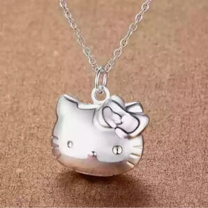 New Sterling Silver Hello Kitty Picture‎ Locket Necklace Gift